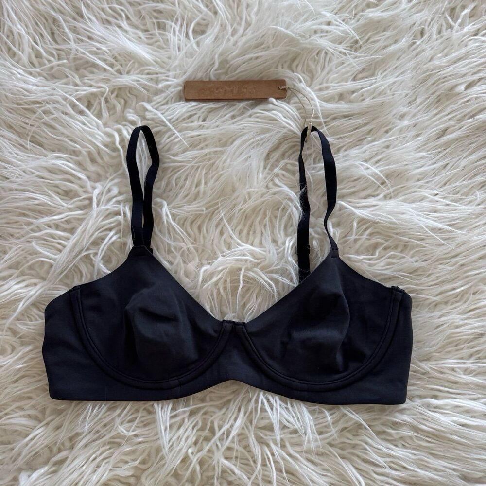 Skims Fits Everybody Unlined Demi Bra Onyx Size 34B